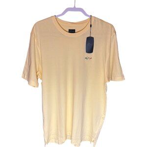 Greg Norman Men's Soft 100% Cotton Short Sleeve Shark Tee Yellow - L